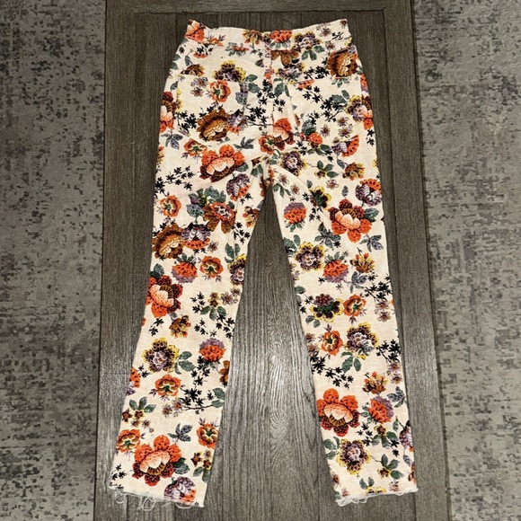 Pilcro Anthropologie Floral Print High Rise Cigarette Jeans - Picture 4 of 9